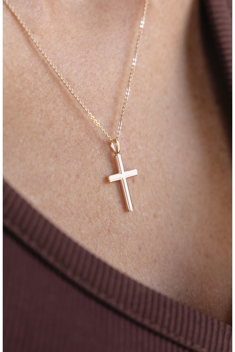 Full Cross Necklace, Alternate, color, Gold Vermeil