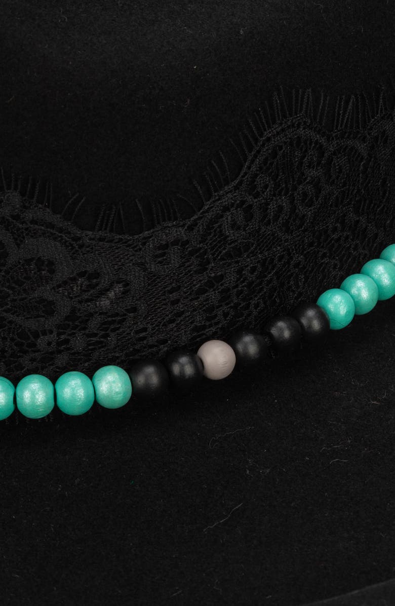 San Diego Hat Lace Trim Wool Felt Fedora Hat, Alternate, color,