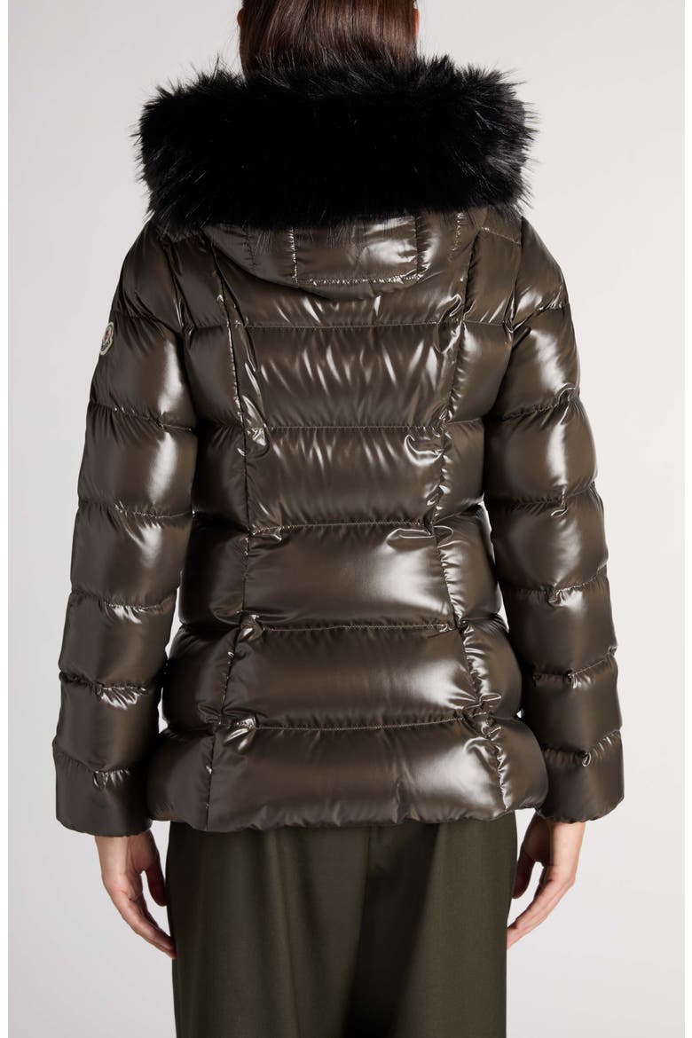 Fulmar Down Puffer Jacket with Faux Fur Trim, Alternate, color, GREEN