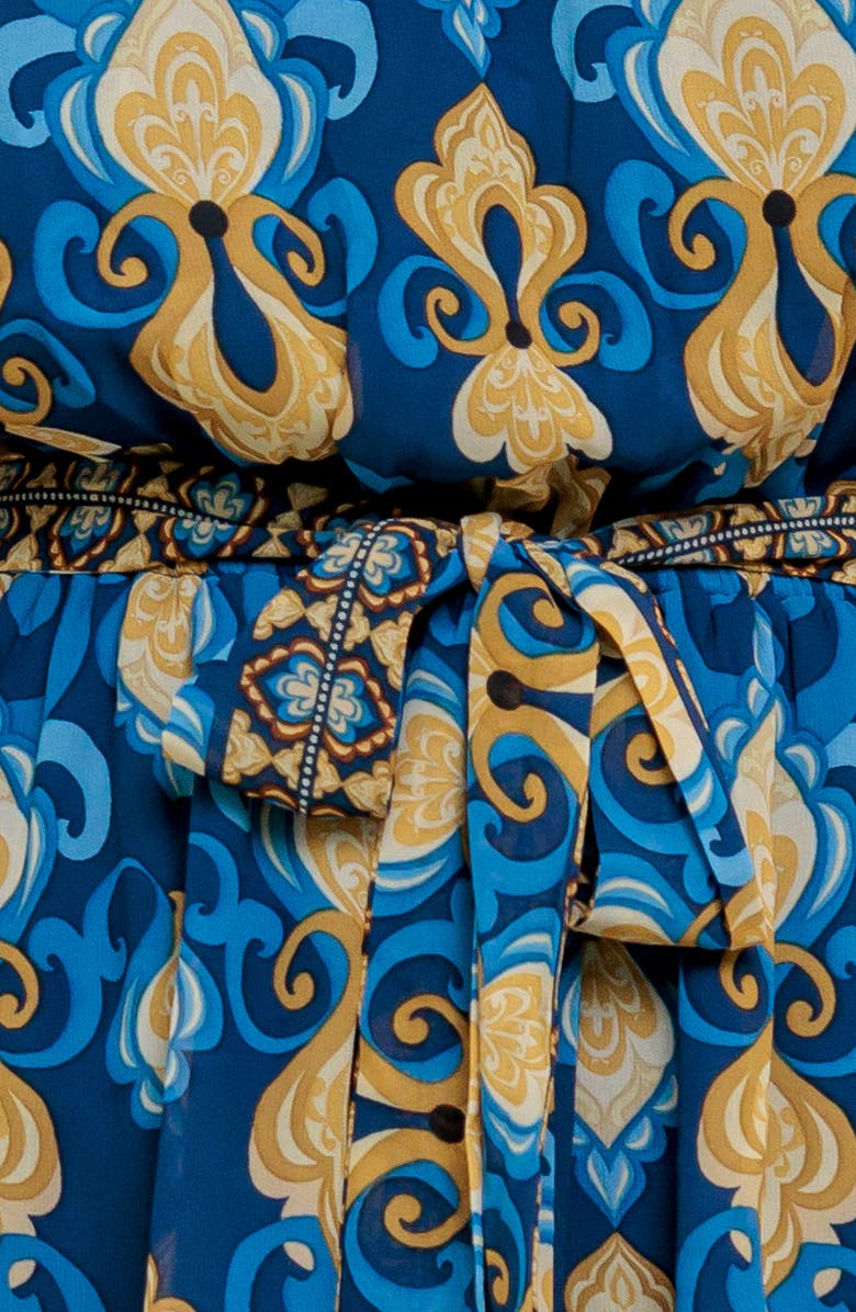 FLYING TOMATO Puff Sleeve Blouson Minidress, Alternate, color, Navy