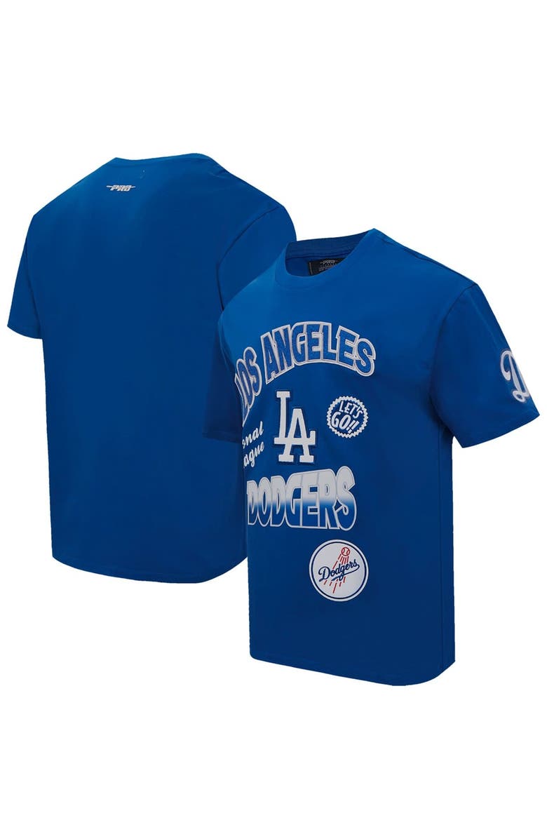 PRO STANDARD Men's Pro Standard Royal Los Angeles Dodgers Turn It Up Dropped Shoulder T-Shirt, Alternate, color, Royal