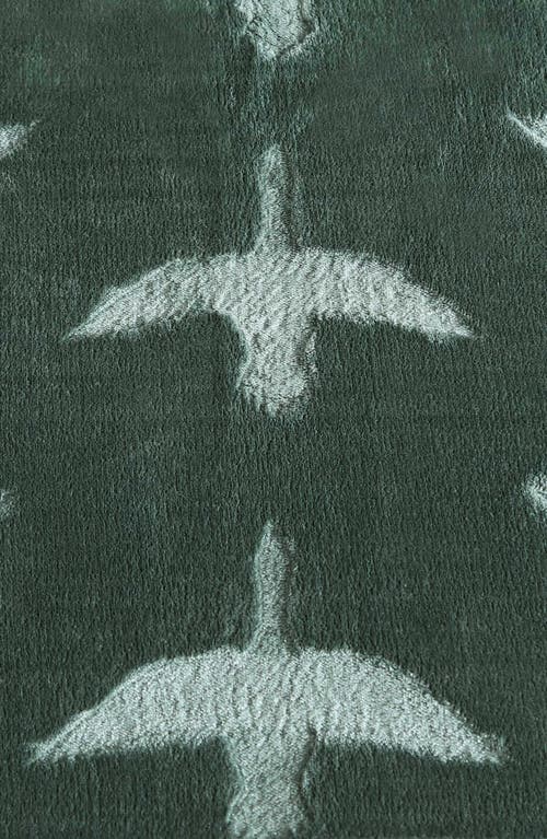 Eddie Bauer Geese Throw Blanket In Dark Green