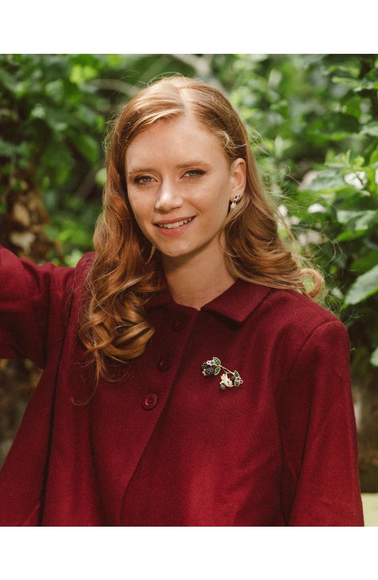 Bill Skinner Studio Blackberry & Mouse Brooch, Alternate, color, Blackberry & Mouse