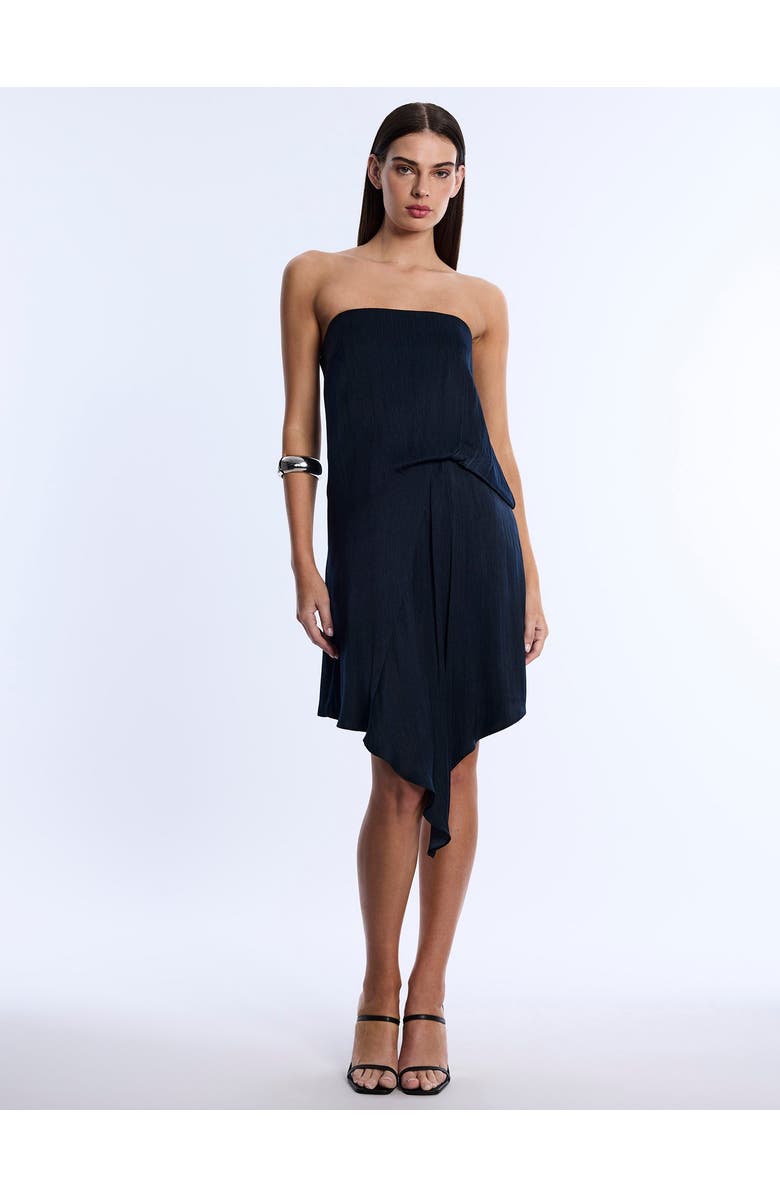 BCBGMAXAZRIA Strapless Drape Dress, Main, color, Midnight