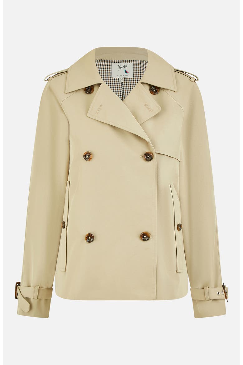 Cropped Trench Jacket With Pockets, Alternate, color, Beige