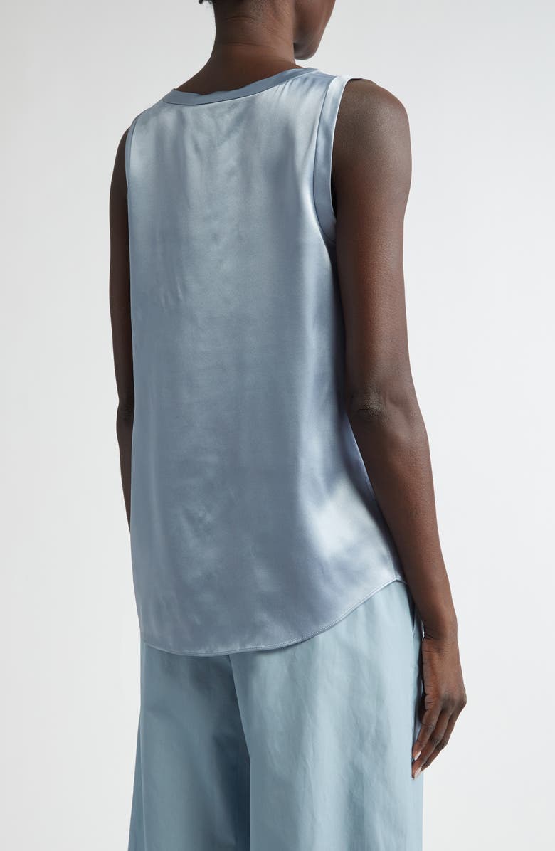 Lafayette 148 New York Perla Reversible Silk Blouse, Alternate, color, Paper Blue