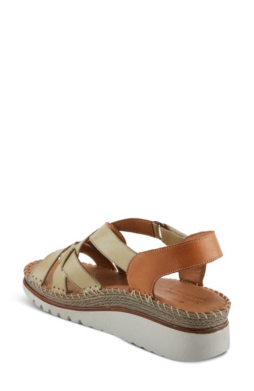 Spring Step Migula Slingback Wedge Sandal In Olive Green