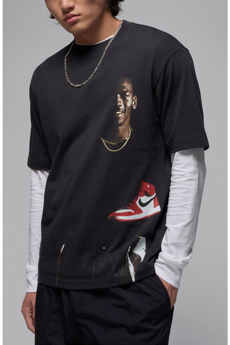 Statement 1985 Cotton Graphic T-Shirt, Main, color, OFF NOIR