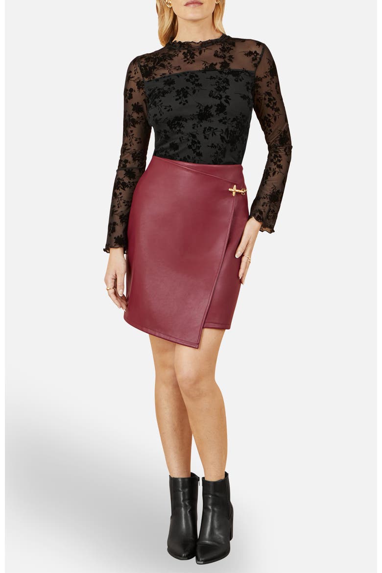 Faux Leather Wrap Mini Skirt (Women) | Nordstrom