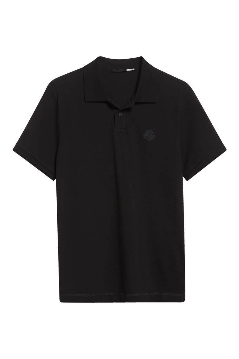 Logo Cotton Piqué Polo, Alternate, color, BLACK