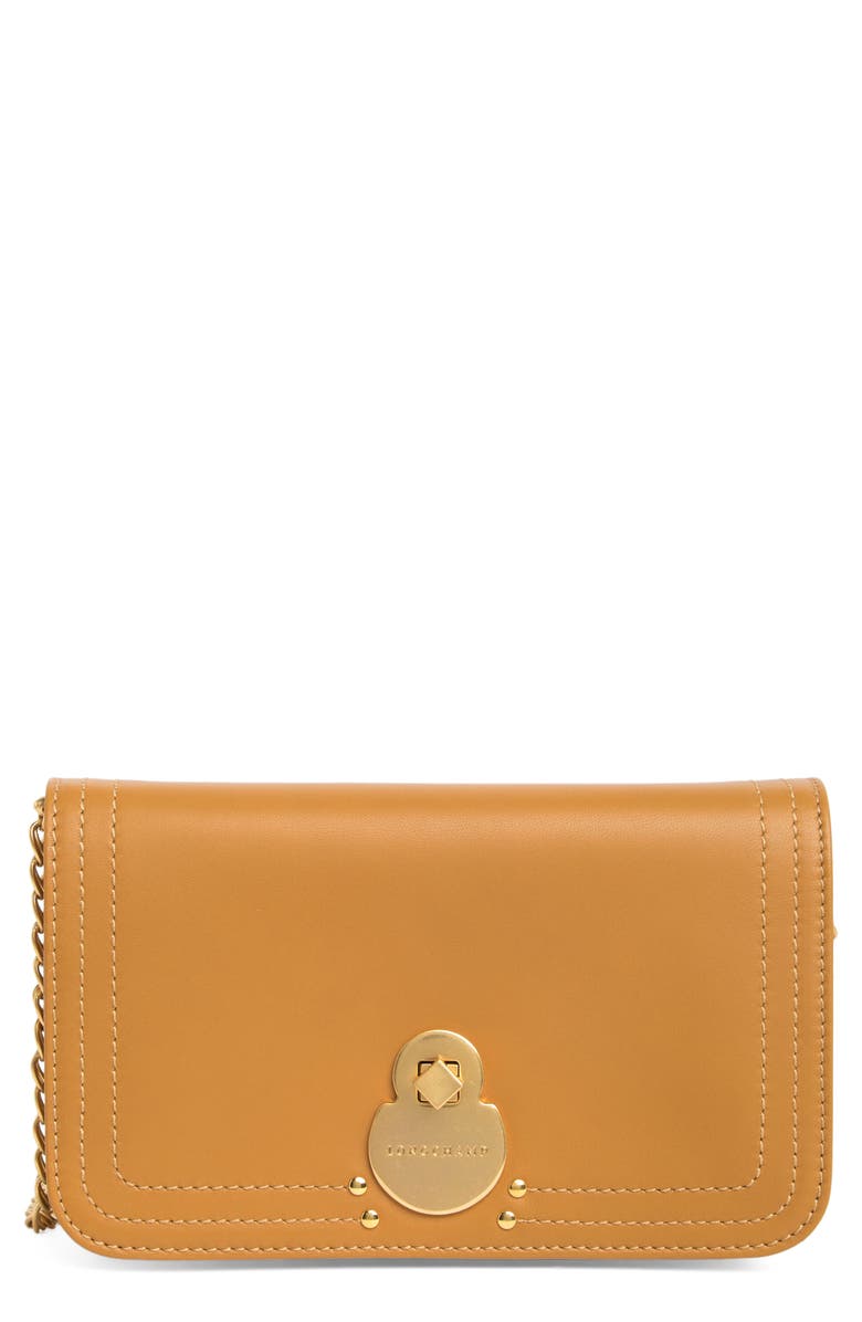 Longchamp Lock Wallet on a Chain, Main, color, 