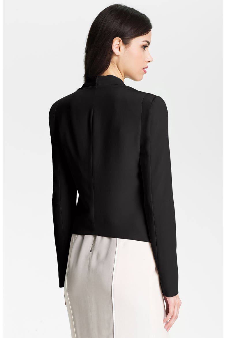 'Becky' Silk Jacket, Alternate, color, BLACK
