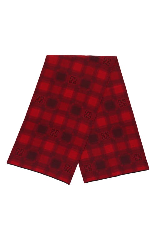 Givenchy Collegial Bonded Wool Scarf In Red