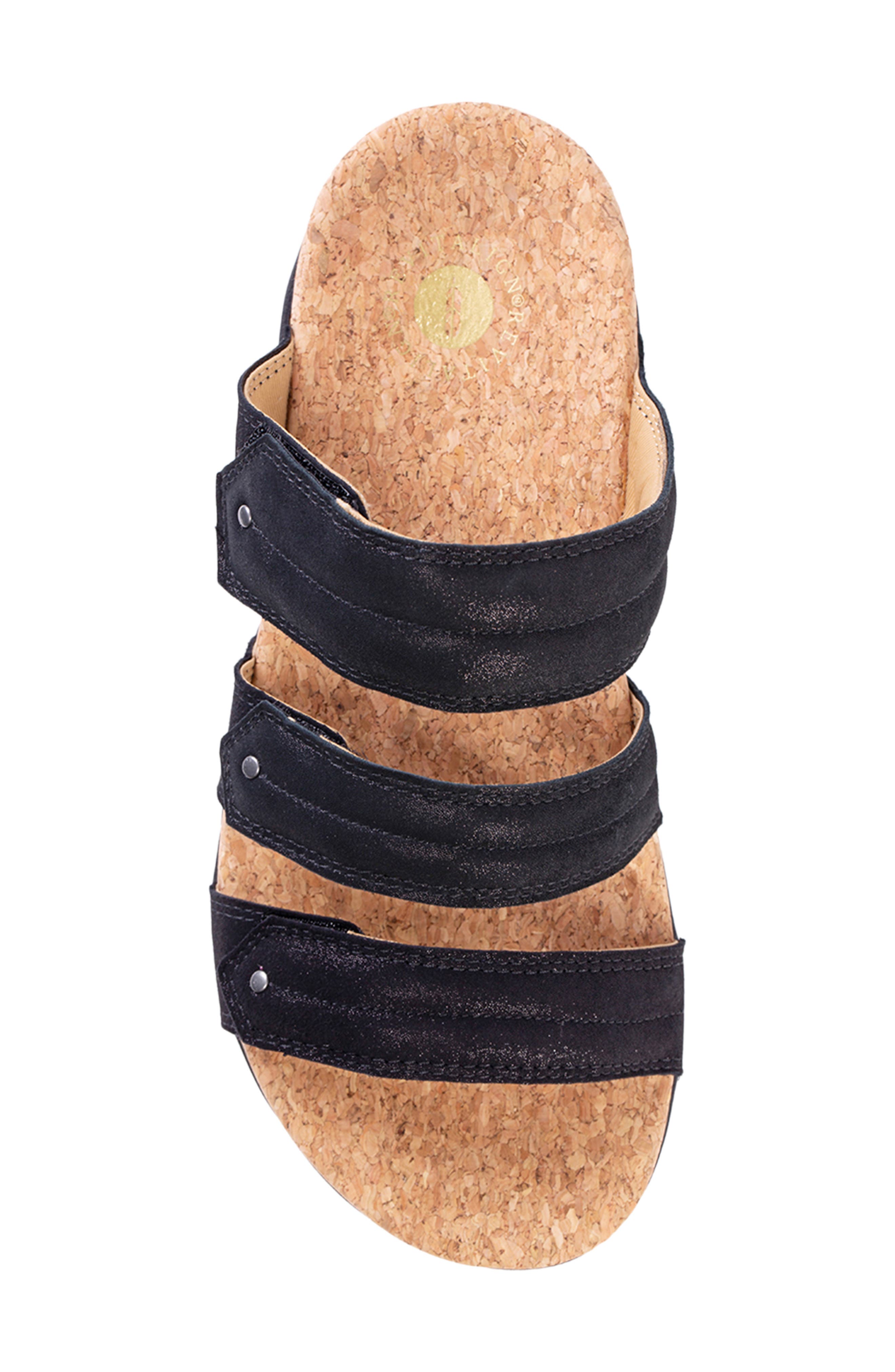 Oasis Slide Sandal, Alternate, color, BLACK