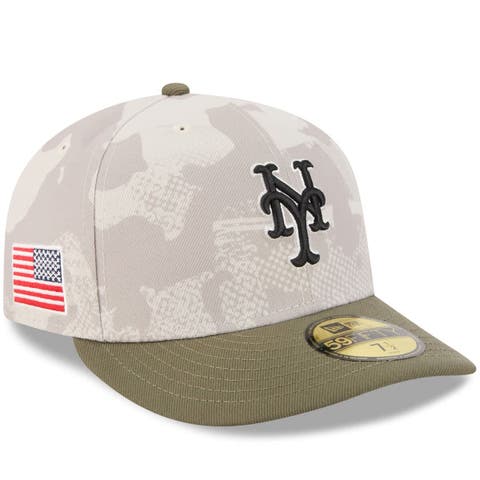Men's New Era Light Beige/Olive New York Mets 2025 Armed Forces Day 59FIFTY Fitted Hat