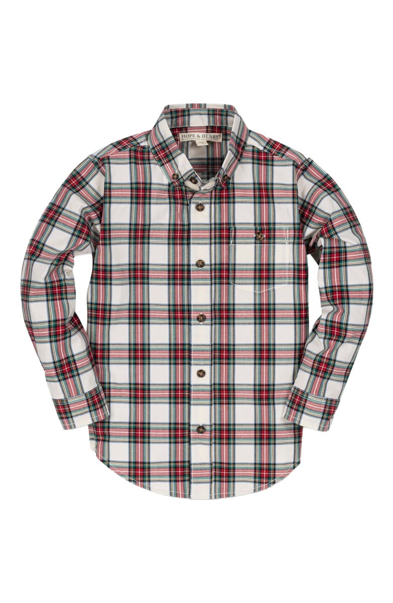 Hope & Henry Baby Boys' Stretch Poplin Button Down Shirt, Infant, Alternate, color,