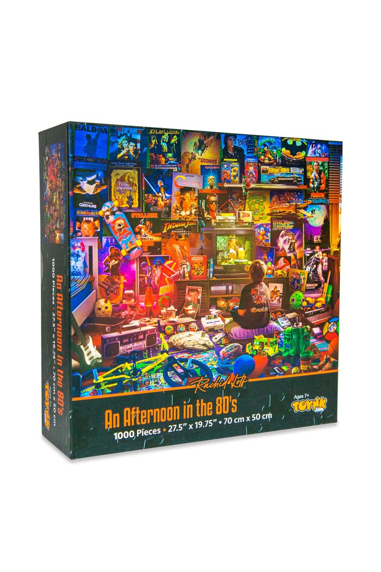 An Afternoon in the 80s Retro 1000-Piece Jigsaw Puzzle By Rachid Lotf, Main, color, Orange