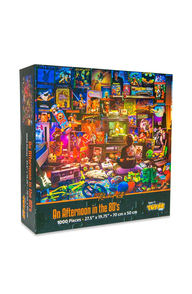 Toynk An Afternoon in the 80s Retro 1000-Piece Jigsaw Puzzle By Rachid Lotf, Main, color, Orange