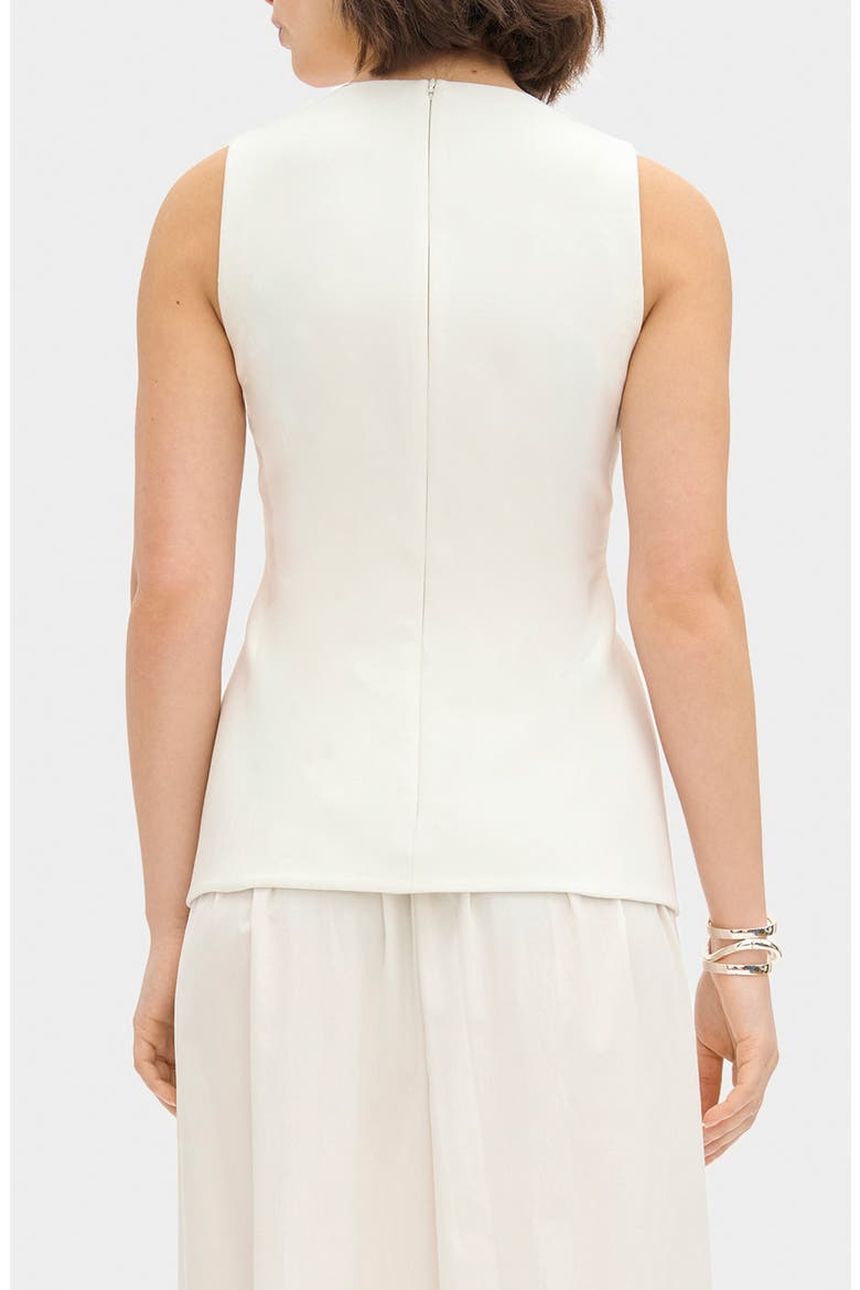 Harley Mixed Media Sleeveless Dress, Alternate, color, WHITE