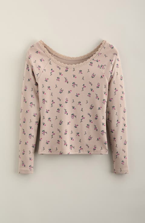 Kids' Lace Trim Top