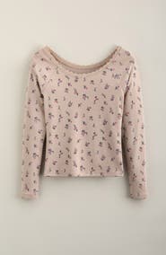 Treasure & Bond Kids' Lace Trim Top