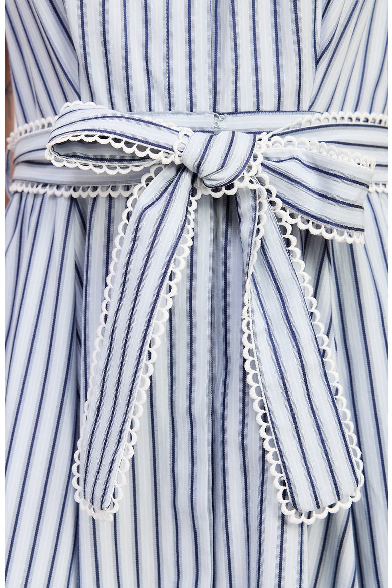 Clara Stripe Sleeveless Midi Shirtdress, Alternate, color, SKY NAVY IVORY