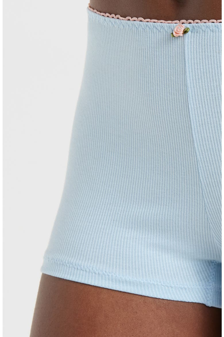 Rib Lounge Shorts, Alternate, color, POWDER BLUE