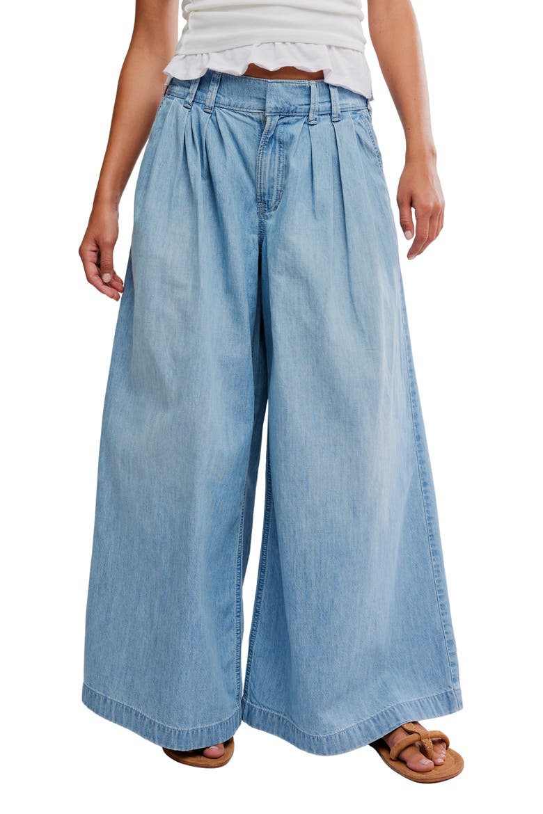 Scout Mid Waist Wide Leg Jeans, Main, color, CALIFORNIA BLUE