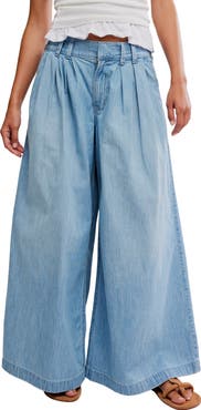 Free People Scout Mid Waist Wide Leg Jeans