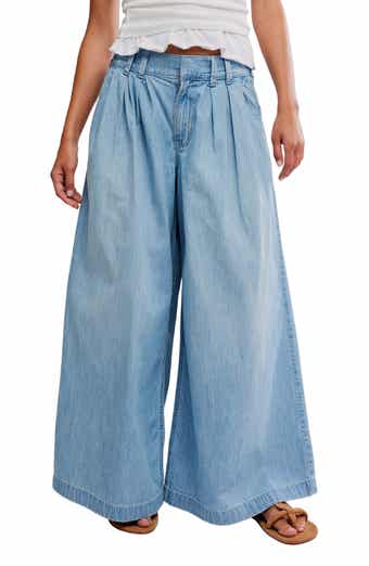 Free People Scout Mid Waist Wide Leg Jeans