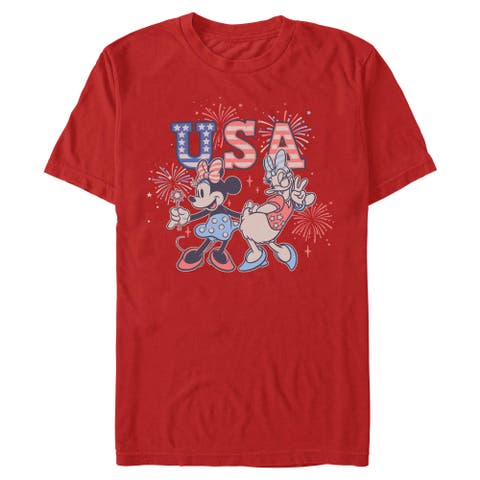 Men's Mickey & Friends Minnie and Daisy Fireworks  Graphic T-Shirt