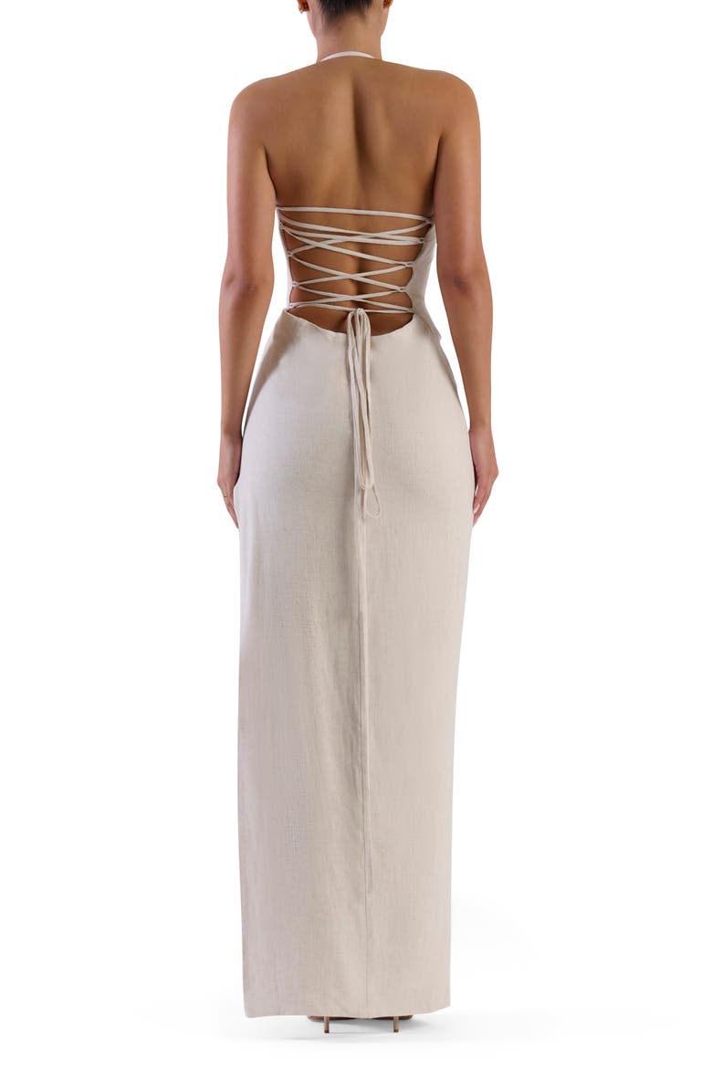 Side Slit Dress, Alternate, color, CREAM