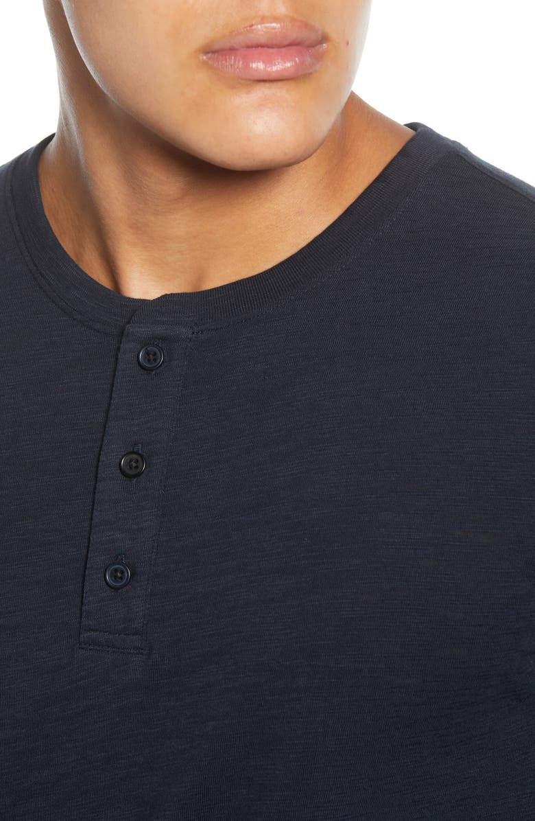 Vince Long Sleeve Slub Henley, Alternate, color, Coastal