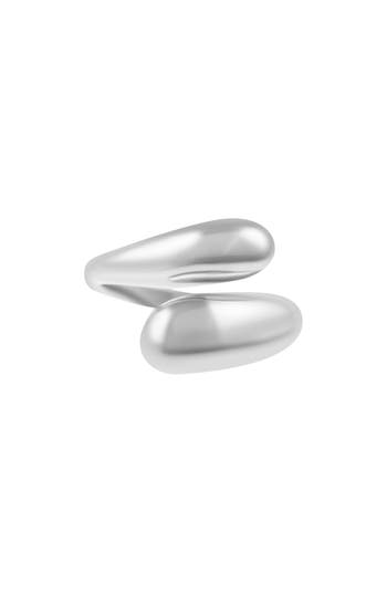 Adornia Tarnish Resistant Silver Plated Overlapping Chunky Bands Ring In Silver