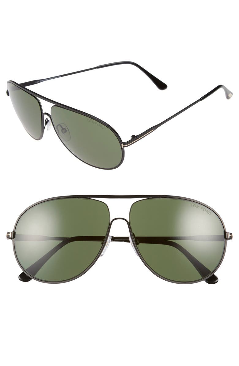 TOM FORD 'Cliff' 61mm Aviator Sunglasses, Main, color, 