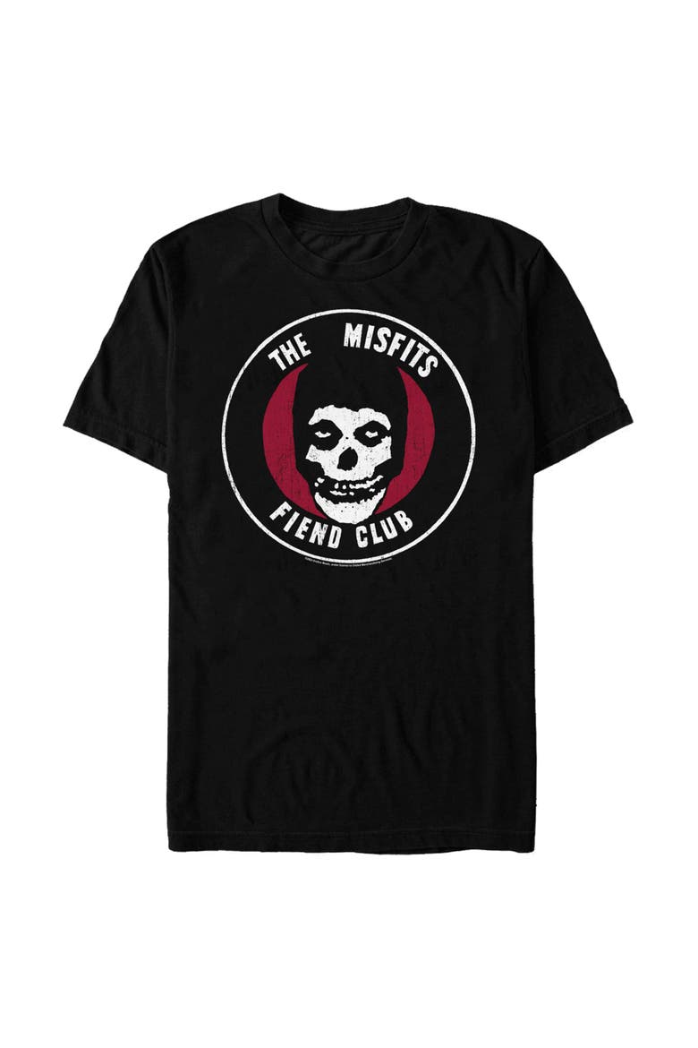 Mens Misfits The Fiend Club T Shirt, Main, color, Black