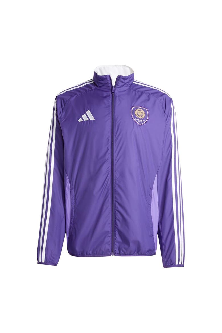 Men's adidas Purple/White Orlando City SC 2025 Anthem Reversible Full-Zip Jacket, Main, color, Purple
