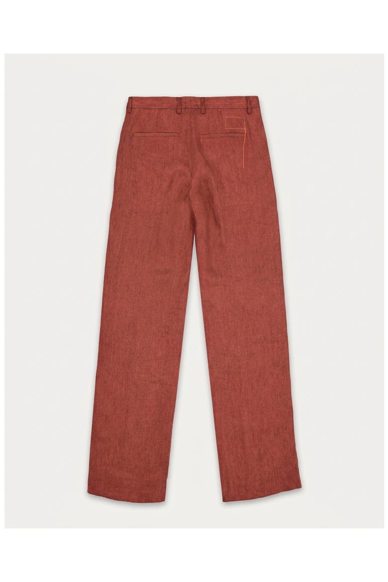 Justine Classic Linen Pants, Alternate, color, Burgundy