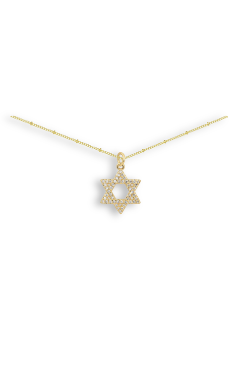 Cubic Zirconia Star of David Pendant Necklace