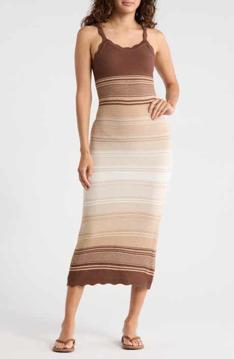 Madden Girl Ombré Stripe Cami Sweater Dress