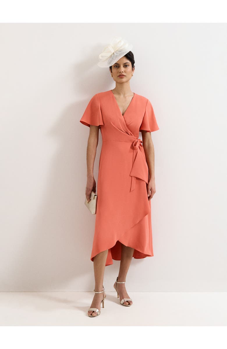 Phase Eight Julissa Wrap Dress, Main, color, Orange