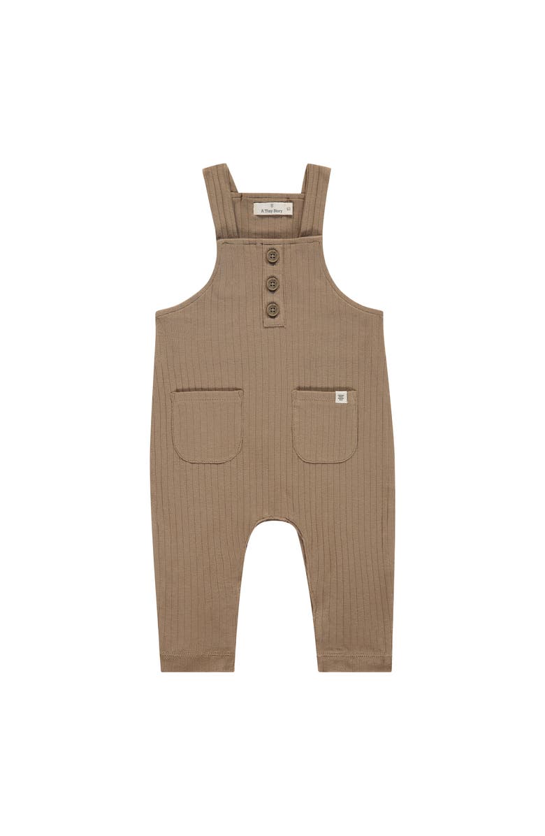BABYFACE Ribbed Dungaree, Main, color, Caramel