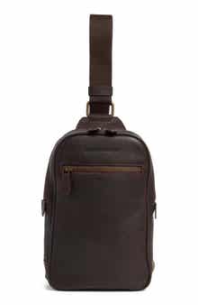 Johnston & Murphy Pebbled Leather Sling Bag