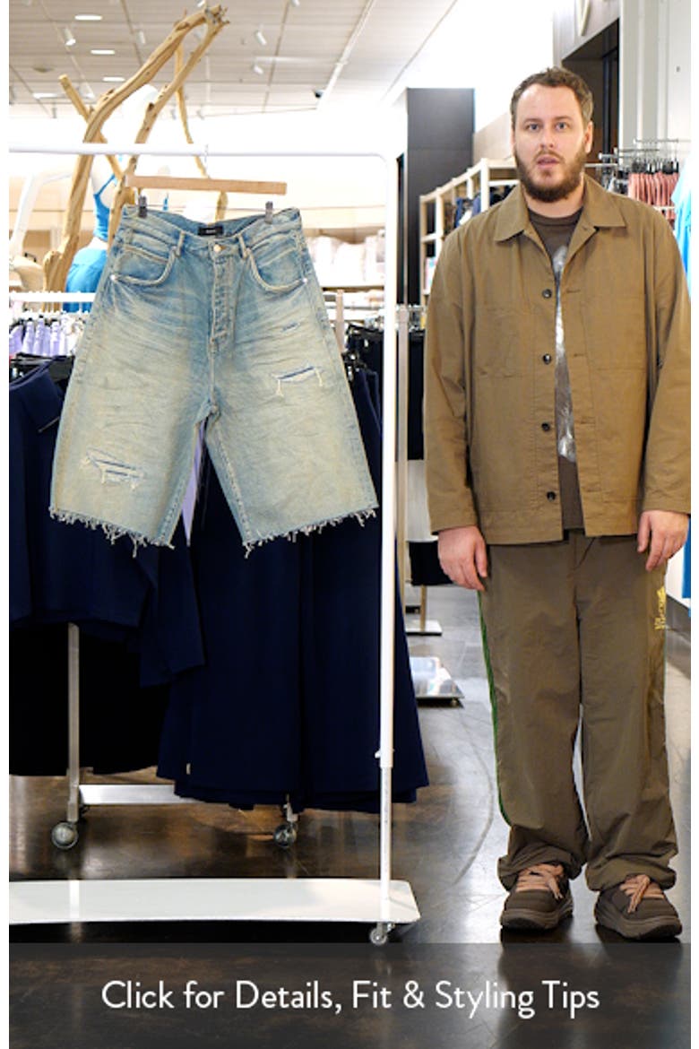 Ripped Relaxed Fit Jean Shorts video