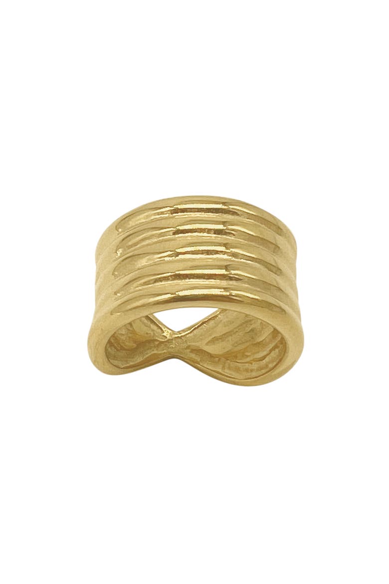 Twisted Wide Band Ring, Alternate, color, GOLD
