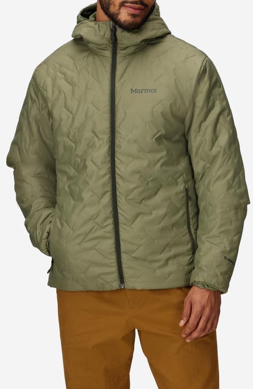 Marmot Monoquilt Zip Hoodie In Green