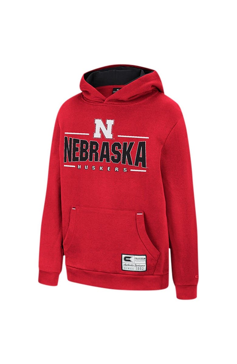 COLOSSEUM Youth Colosseum Scarlet Nebraska Huskers Lead Guitarists Pullover Hoodie, Alternate, color, 