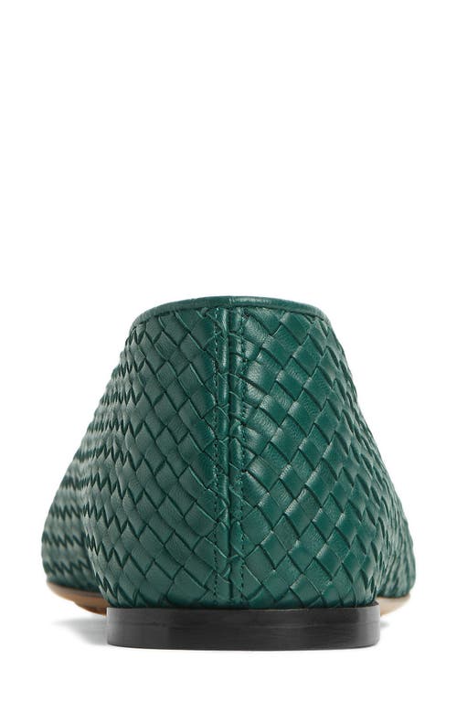 Bottega Veneta Lagoon Intrecciato Ballet Flat In Green