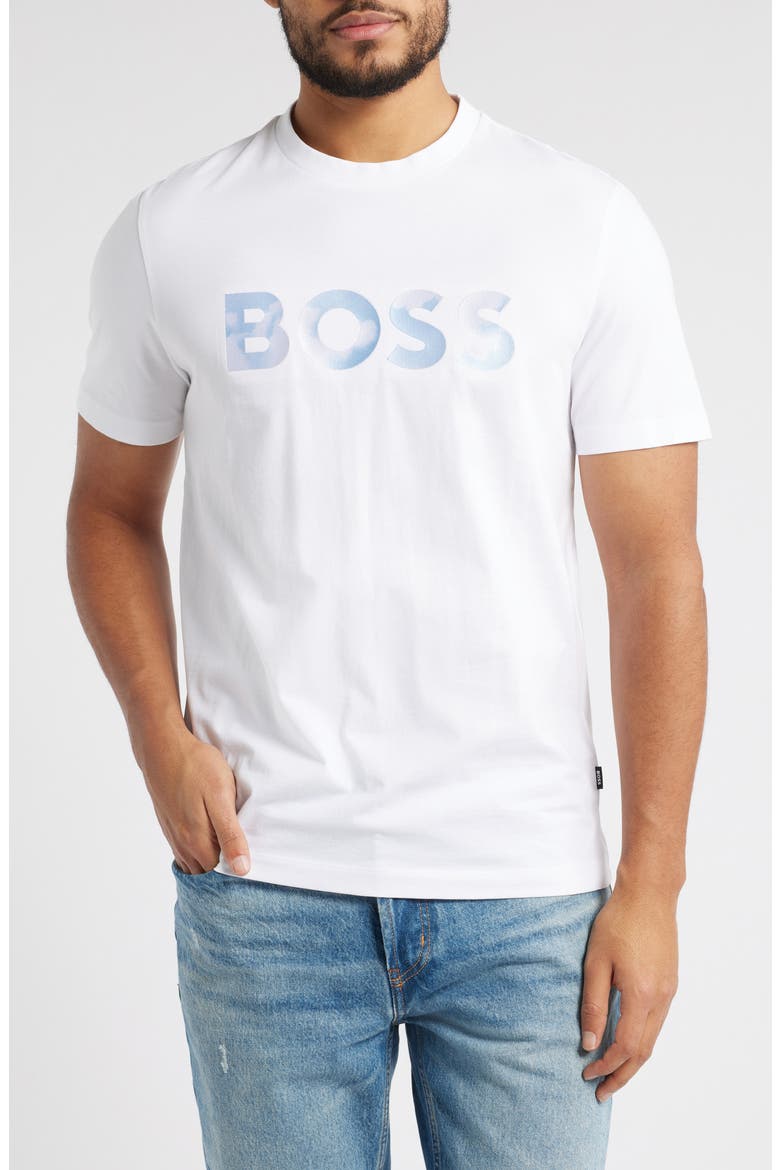Thompson Logo Graphic T-Shirt, Main, color, NATURAL