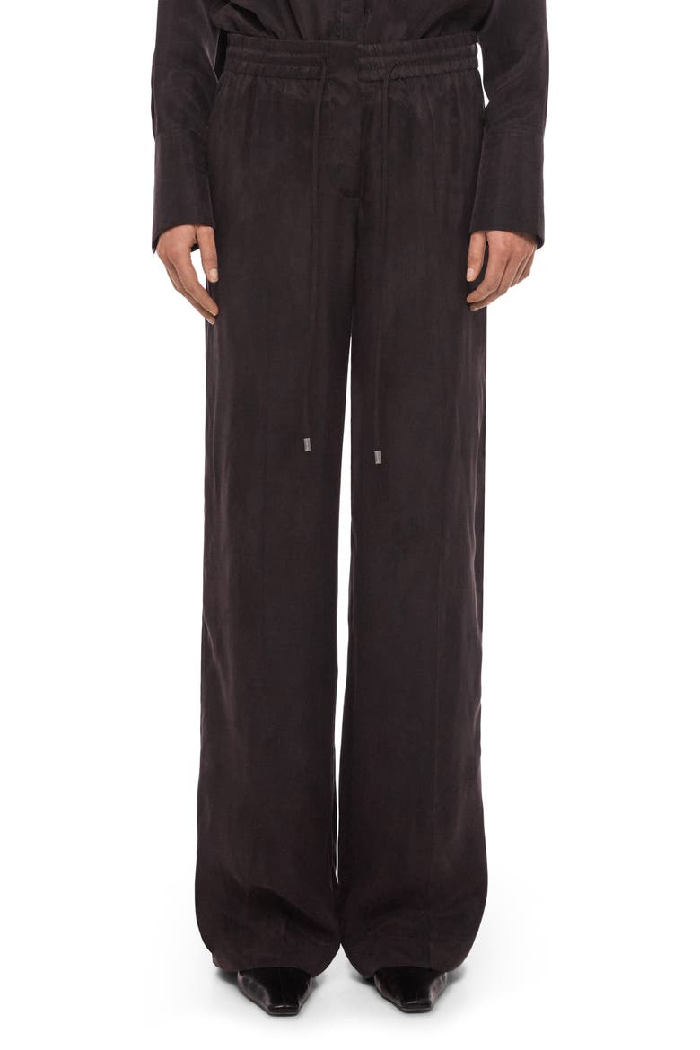 Fluid Microsuede Drawstring Pants, Main, color, TRUFFLE